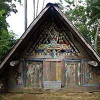 Le tembe sculpture sur bois koti tembe-peinture sur bois ou toile ferfi tembe