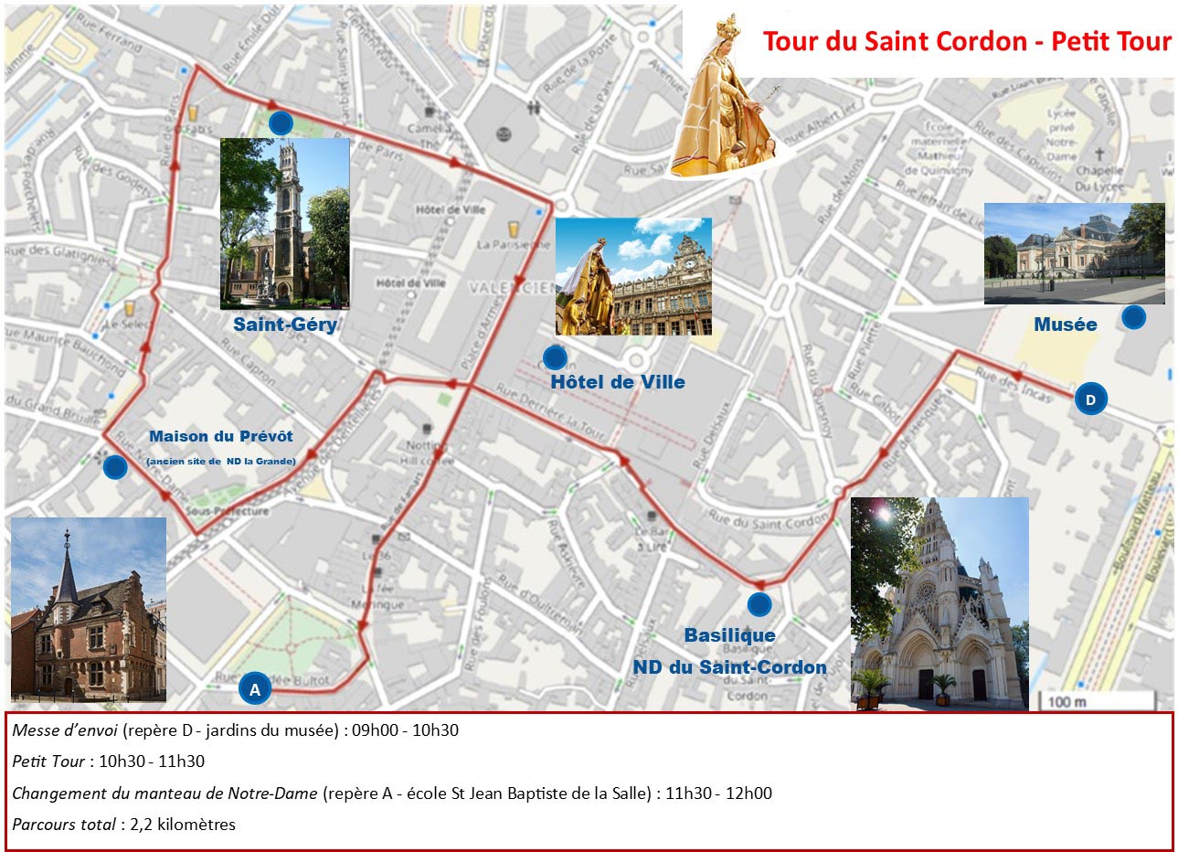 Tour du Saint-Cordon : itinéraire du "Petit Tour" en ville