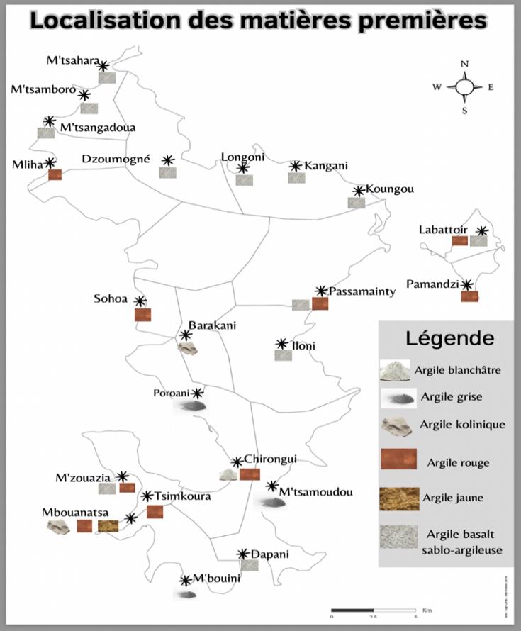 Localisation des matières premières