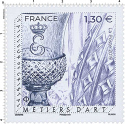 Maquette du timbre-poste Tailleur de cristal © Florence Gendre/ La Poste 2019